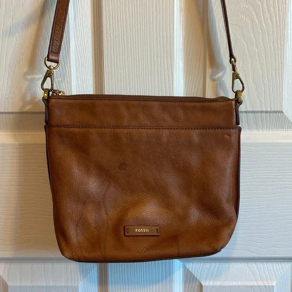 Fossil Handbags - Fossil genuine leather shoulder crossbody bag